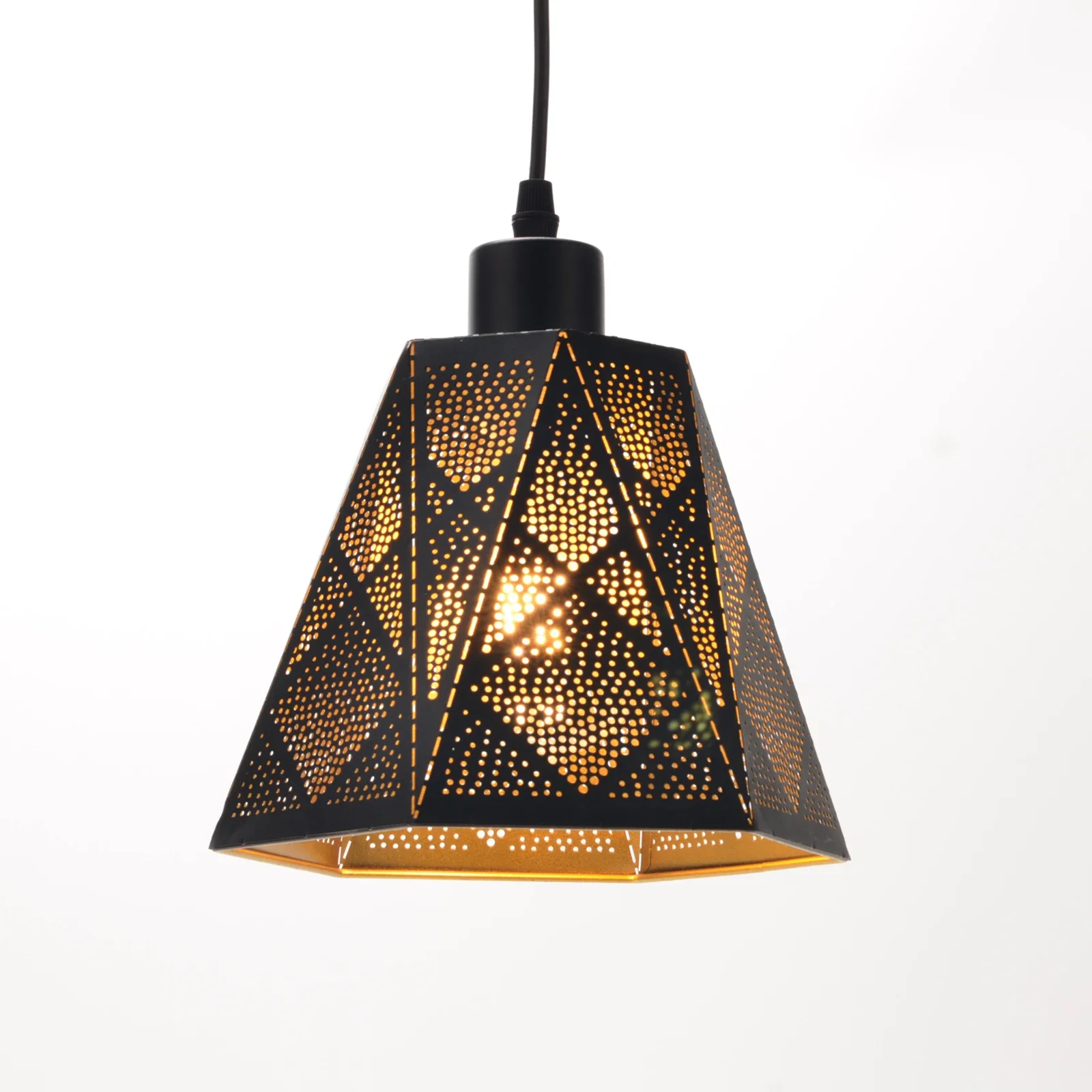 Ferro forjado Pendant Lamp Shade, Chandelier Shade substituição, Cafe and Living Room Decoration, Carving Metal Cage, E27