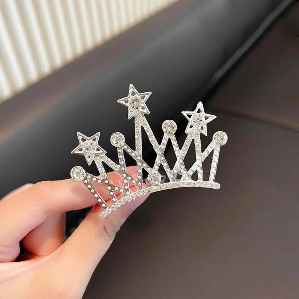 

Fashion Pearl Crystal Crown Hair Comb Flower Butterfly Children Tiara Headband Hollow Korean Style Rhinestone Hairpins Party