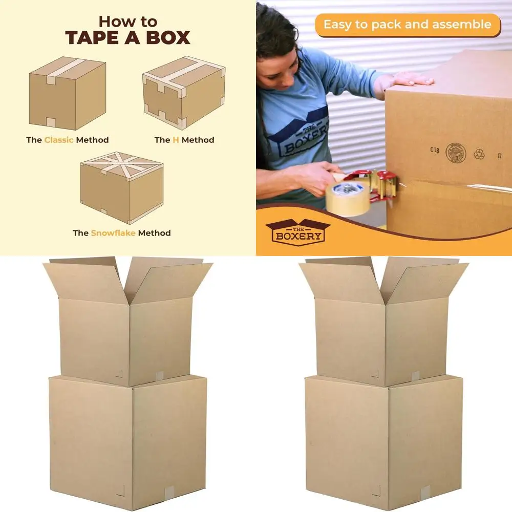 

Набор из 25 коробок из гофрированного картона коричневого цвета, 18x16x14 дюймов - прочные, экологичные, пригодные для переработки, произведены в США для транспортировки, упаковки, M