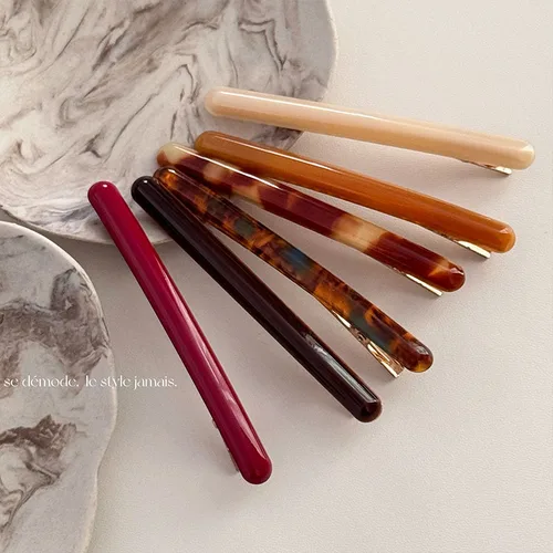 Clip de pico de pato de acetato para mujer, Clip de flequillo lateral, pasadores de corte de pelo, Clip de acabado de pelo roto, tocado, nuevo