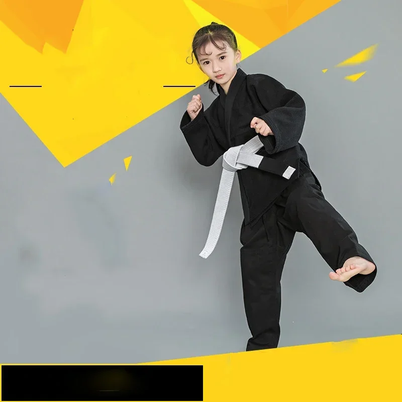 Brazilian Jujitsu Wear Resistant Clothes Men's And Women's Professional Training Clothes Children's Adult Jujitsu Clothes Black