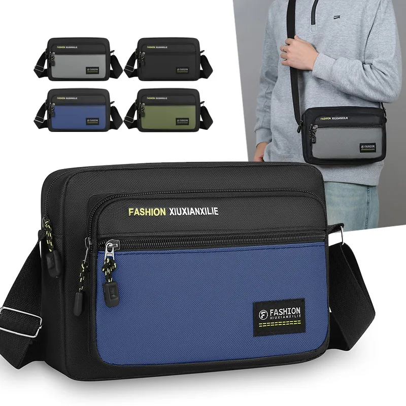 

New Versatile Casual Shoulder Bag Large Capacity Multi-layer Commuter Mobile Phone Bag Simple Fashionable Business Crossbody Bag