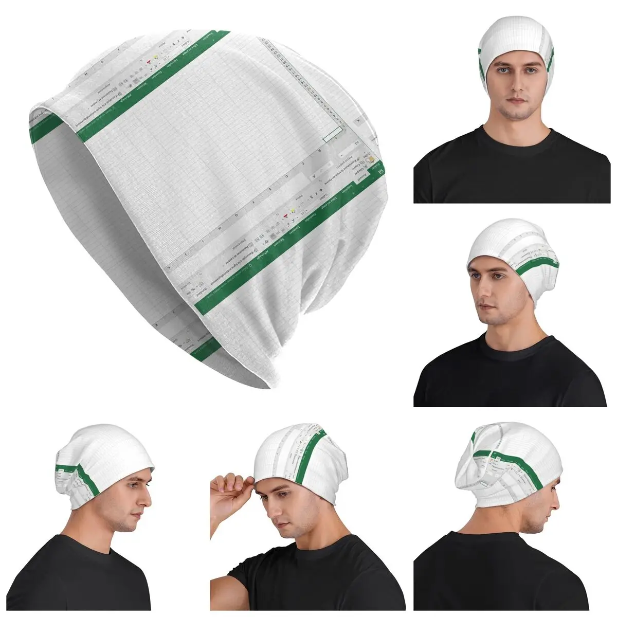 Excel Spreadsheet Skullies Beanies Hats Warm Autumn Winter Outdoor Cap Knitted Bonnet Caps for Unisex Adult