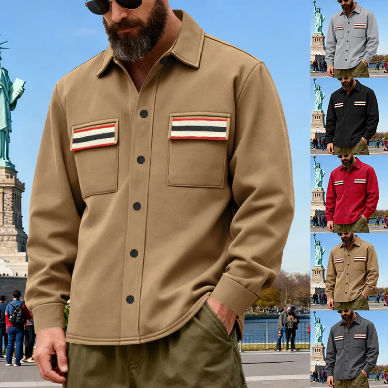 

Мужская однобортная куртка с капюшоном из плотного флиса в американском стиле, свободная уличная осенне-зимняя рабочая одежда