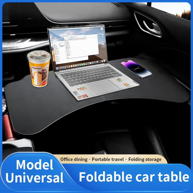 Universeller tragbarer Auto-Tisch für Lenkrad – zum Essen, Arbeiten, Trinken, Kaffee, als Ablage für Gegenstände, Laptop- und Computerständer, Sitzauflage