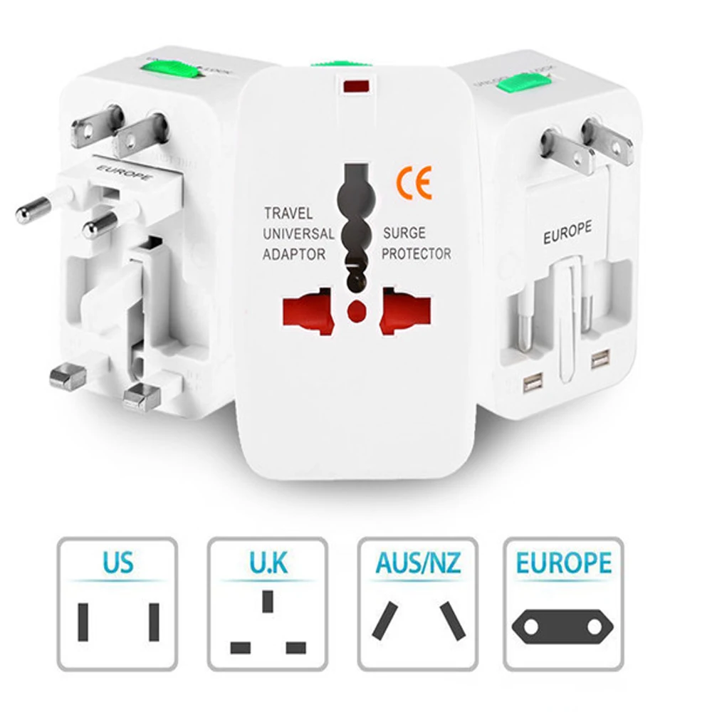 Adaptador de enchufe Universal 3A-10A AC 220V-110V, convertidor de enchufe múltiple, cargador, AU, UK, US, EU