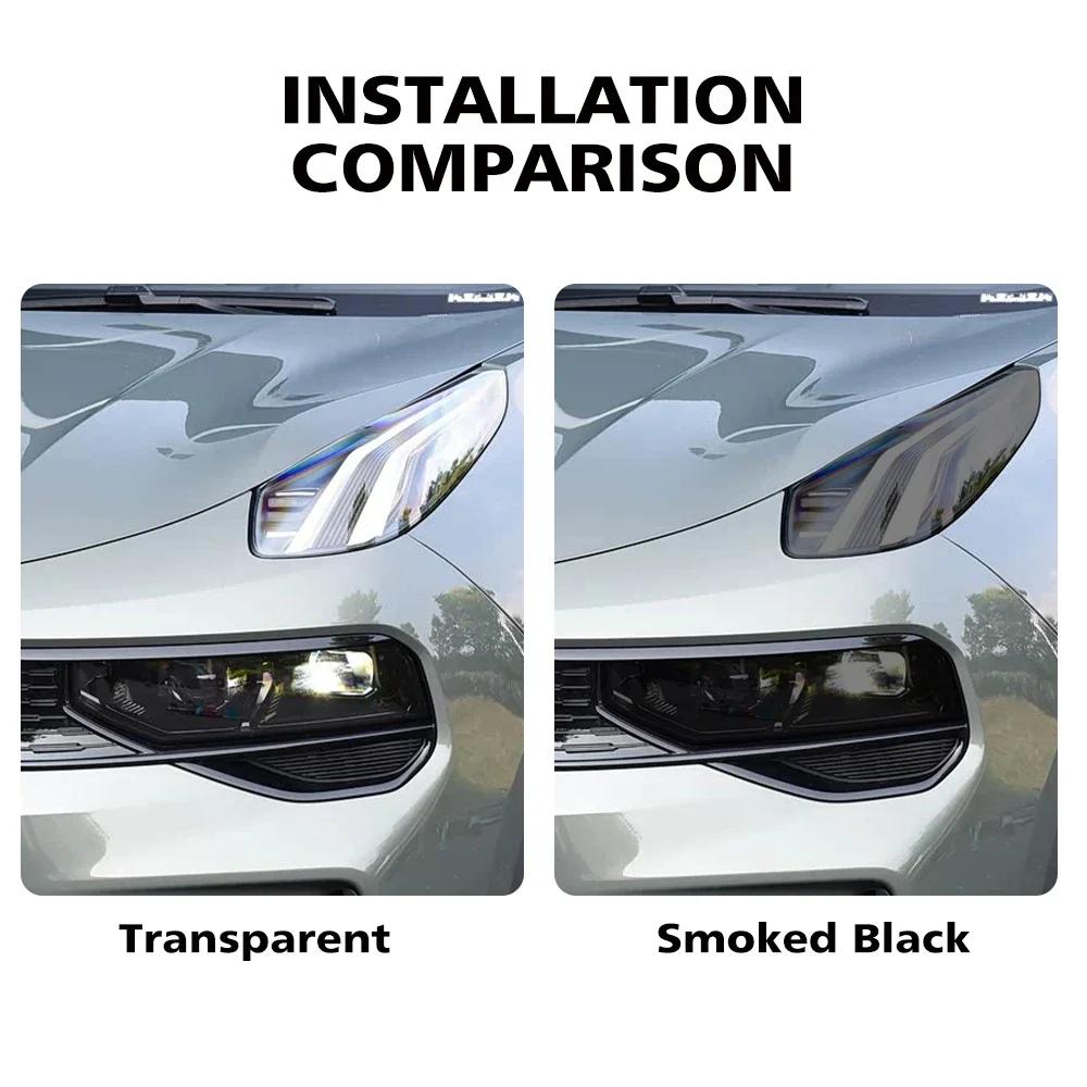 Custom Fit TPU PPF for LYNK & CO 01 2021-2026 High Gloss Smoke Black Pre Cut Headlight Protective Film Anti-Scratch Vinyl Wrap view 3