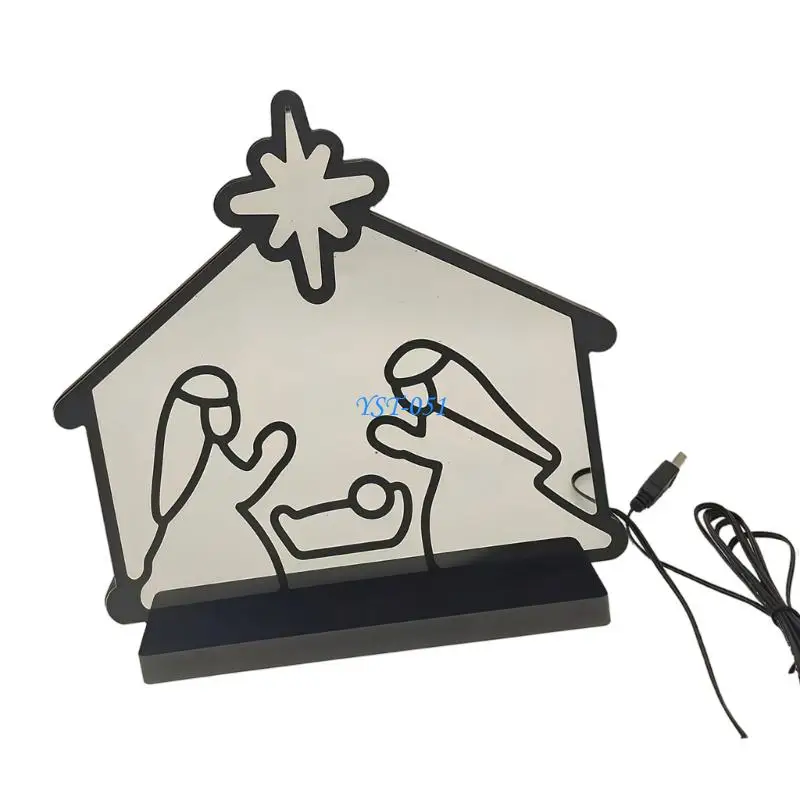 E15A Easy Installation Desktop Decoration Nativity Scene LED Light Table Lamps