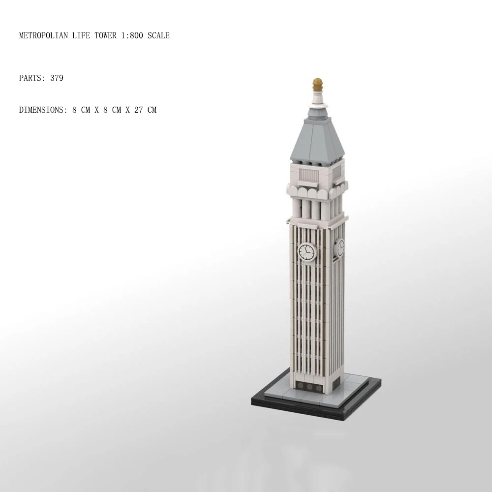 1:800 edificio serie One World Trade Center Street View architettura classica Mansion Building Blocks Model Toys Brick regalo per adulti