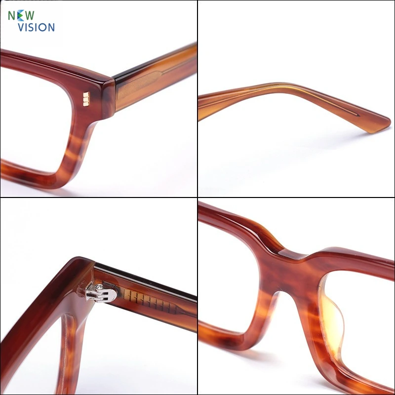 نظارات ريترو مربعة للنساء 2025 موضة جديدة للرجال حمض الخليك السميك في الهواء الطلق واقية برشام نظارات شمسية فوتوكروميك #4