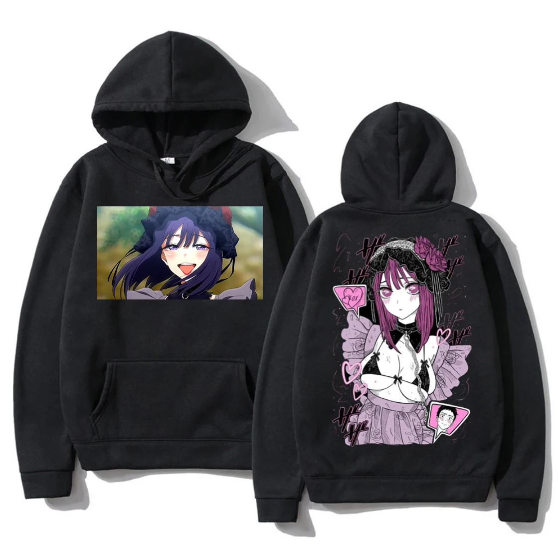 Anime My Dress Up Darling Hoodies Cartoon Kitagawa Marin Long Sleeve Cartoon Oversized Unisex Winter Warm Sweatshirt Fleece Tops