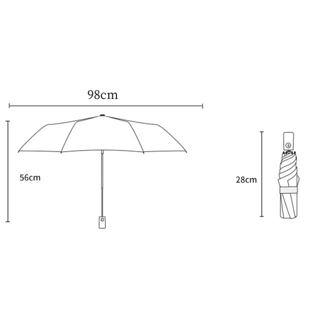 Opvouwbare Automatische Paraplu Lichtgewicht Compact Ontwerp Draagbare Buiten Zon & Regen Paraplu 'S Voor Reizen Rugzak Walkingsummer