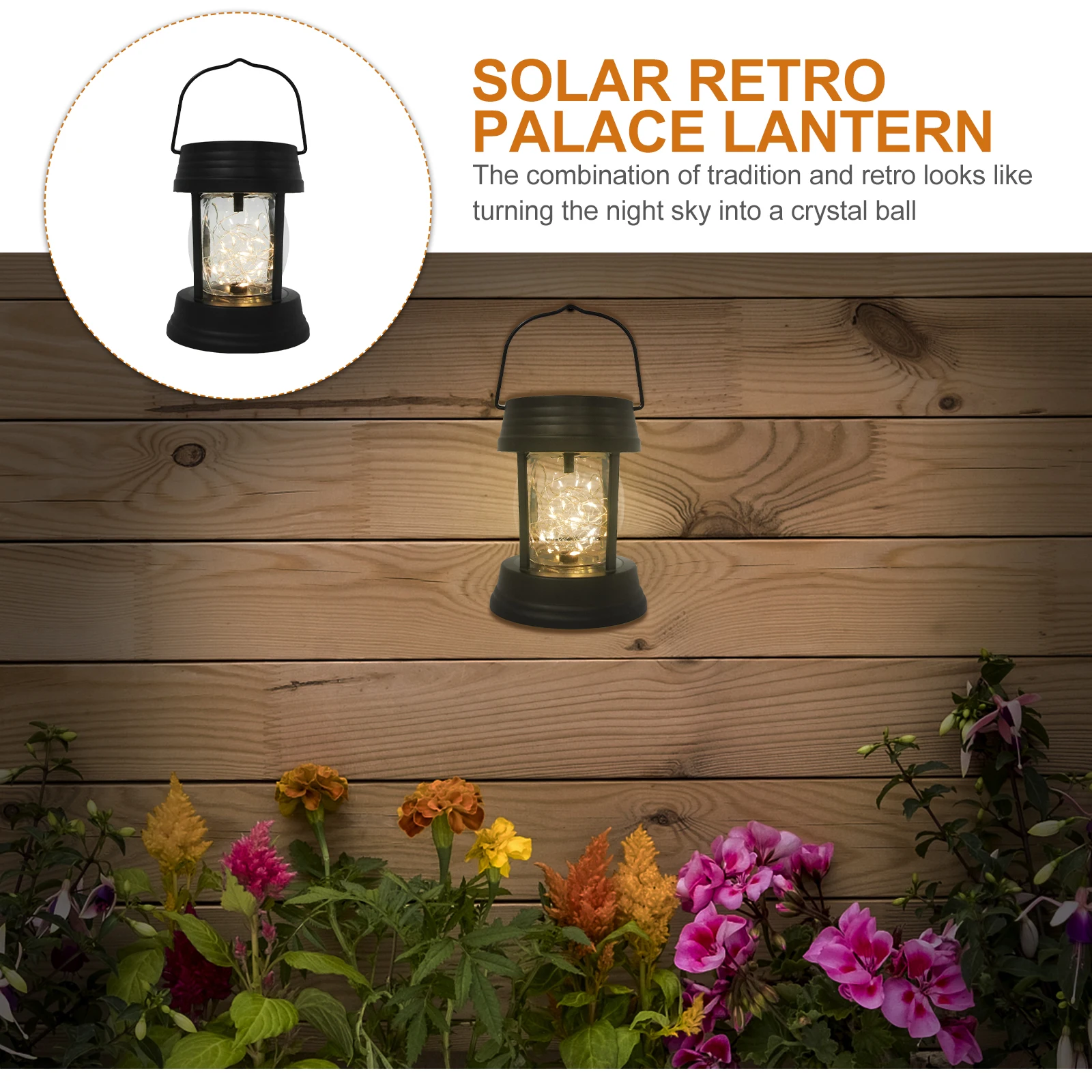 

Retro Palace Lantern Solar Outdoor Decorative Waterproof Vintage Garden Party Night Automatically On Warm Lighting Solar Light