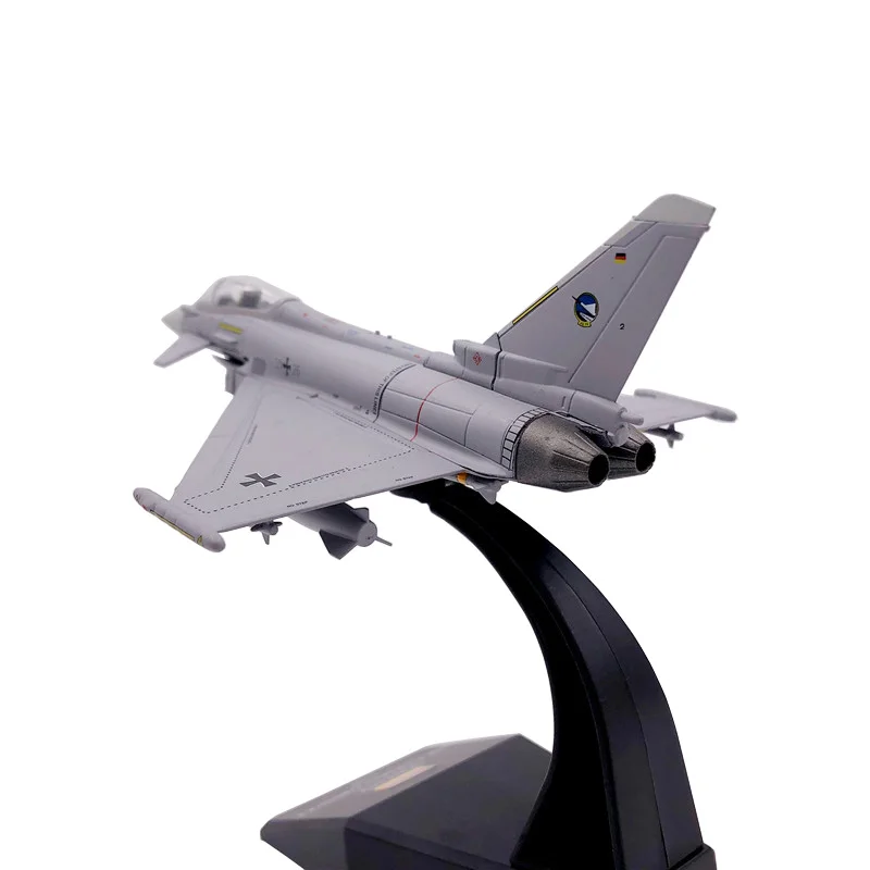 1/100 Scale EF2000 Eurofighter Typhoon Fighter Plane Metal Fighter Military Model Diecast Plane Model for Collection Gift