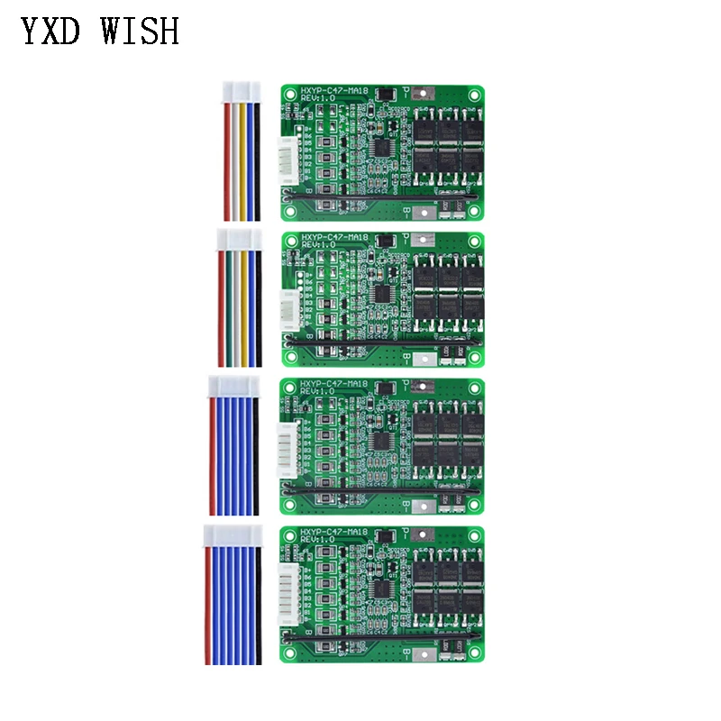 4S/5S/6S/7S BMS 18650 Li-ion Lmo Ternary Lithium Battery Charger Protection Board 16.8V 21V 20A Balance And Temperature Protect