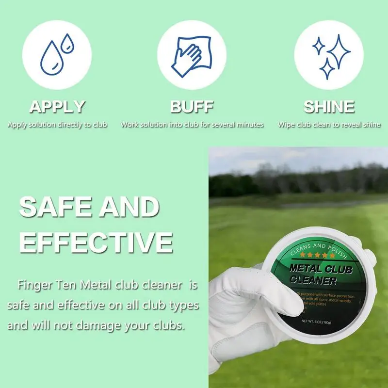 Kit di lucidatura per mazze da Golf detergente multiuso per scanalature da Golf inodore sicuro 6.4 Oz per la lucidatura di accessori da Golf