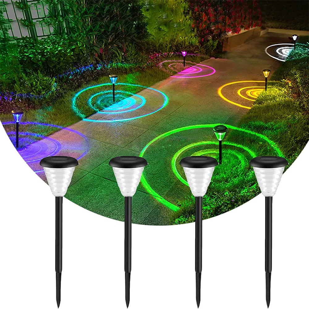 Solar Garden Lights RGB Outdoor Waterproof Lawn Light Color Changing Pathway Decor Lighting Solar Led Light Landscape Walkway