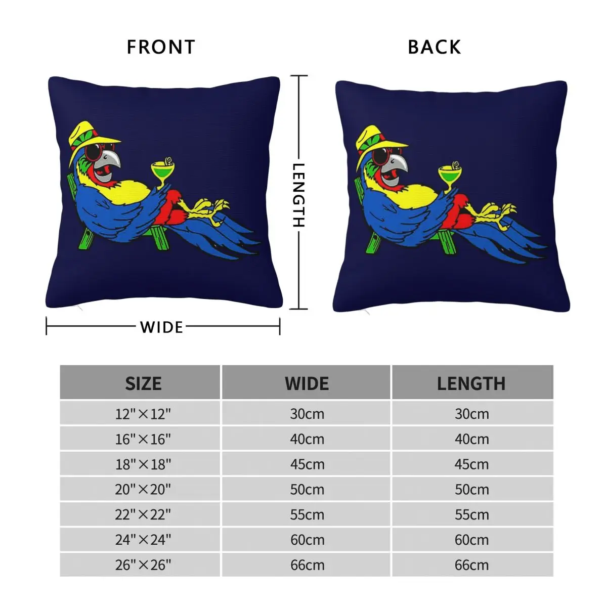 Jimmy Buffett Parrotheads Square Pillowcase Polyester Linen Velvet Pattern Zip Decor Pillow Case Room Cushion Cover Wholesale