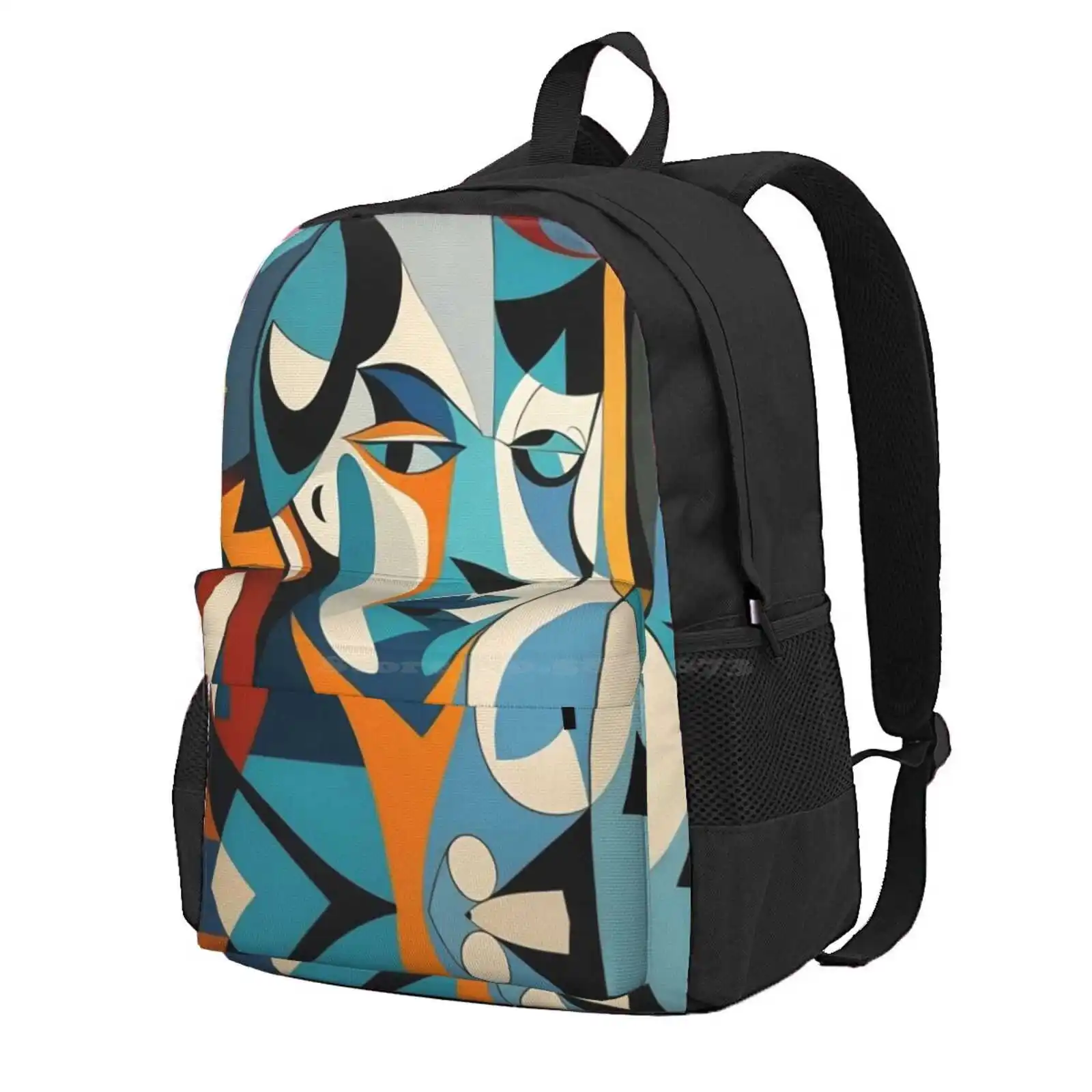 The Blue Man Hot Sale Schoolbag Backpack Fashion Bags Fine Art Modern Art Pablo Picasso Elearah1 Aesthetic Abstract Cubism Ai