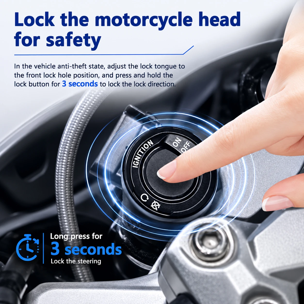 Motorcycle Keyless Start System Smart Ignition Switch For BMW G310GS G 310 GS 2017-2025 Electronic Lock Without Key