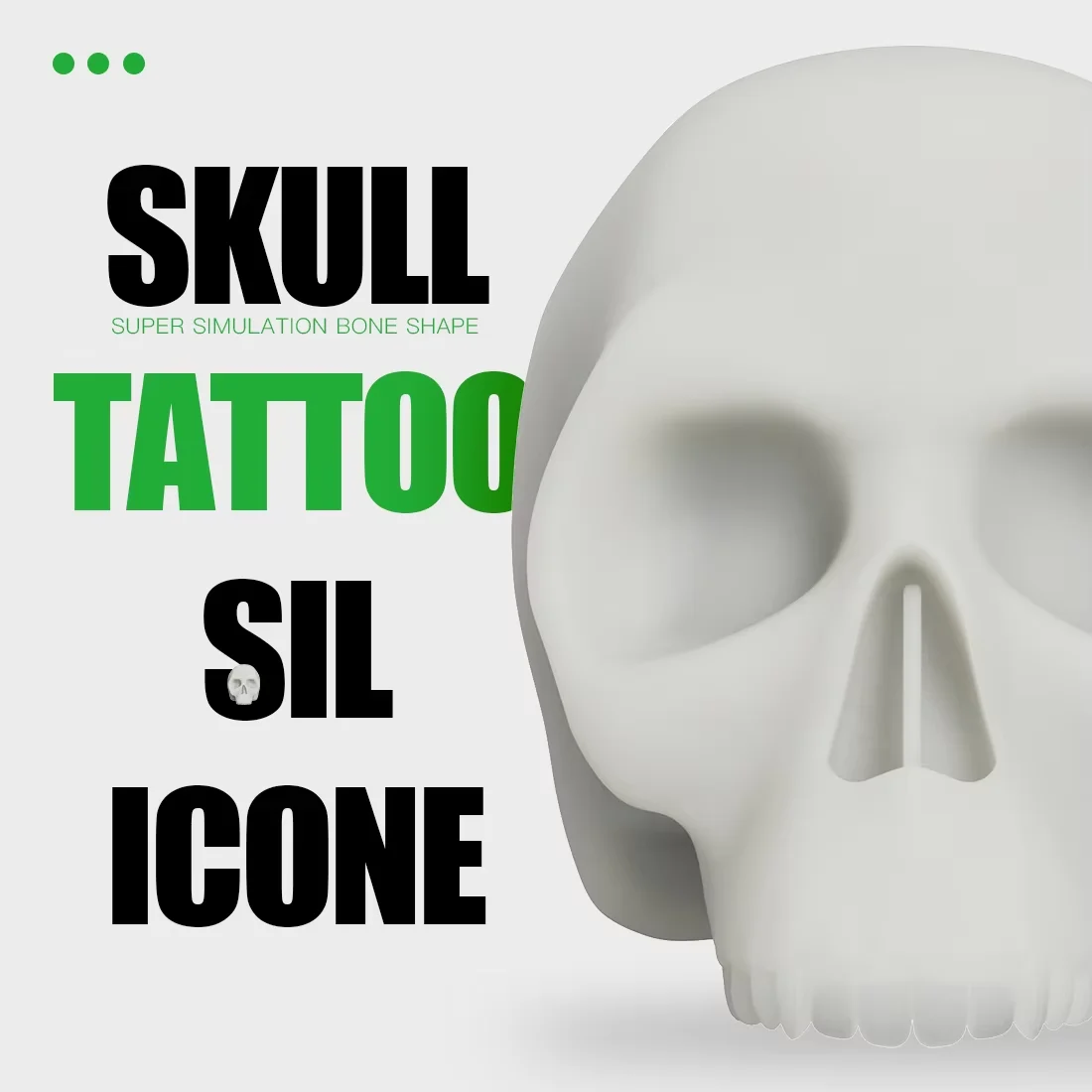 Silicone Tattoo Skull Practice Model For Beginner Makeup Accessories Beauty 3D Head Blank Embroidery Tattoo Practice Supplies