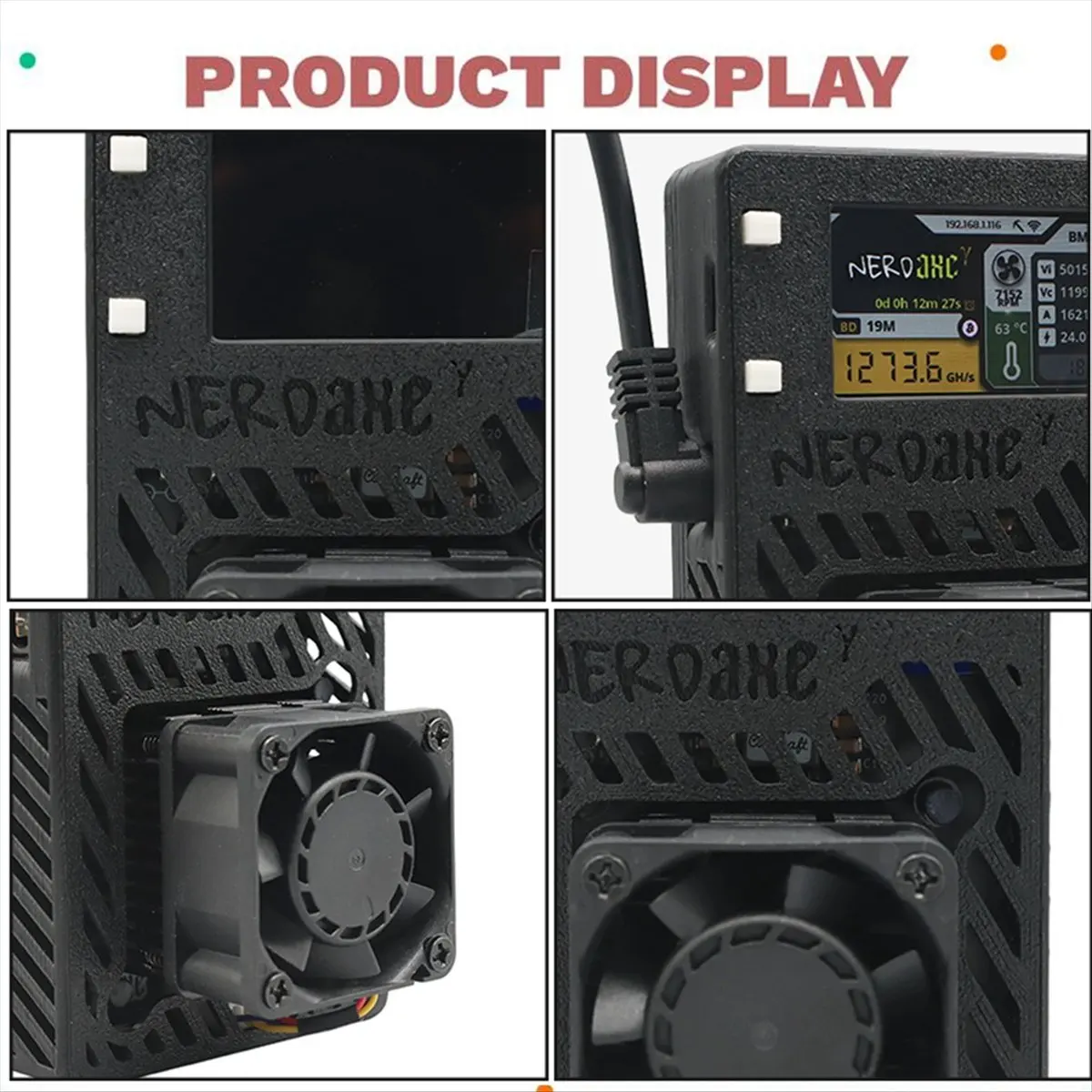 

Майнер Gamma 601 BTC Solo Miner 1200GH/S 18W с цветным T-дисплеем, чипом S3 BM1370 Asic (аналог S21 Pro), вилка US