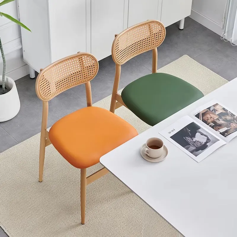 Modern Minimalist Iron Frame Portable Eco-Friendly Home Homestay Restaurant Leisure Dining Chair