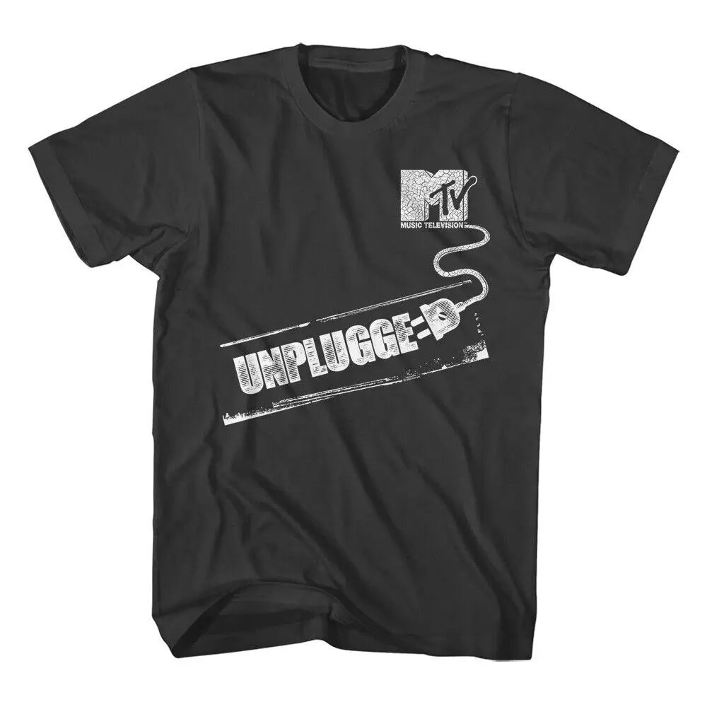 MTV Music Television UNPLUGGED Electric Cord Logo Men's T Shirt