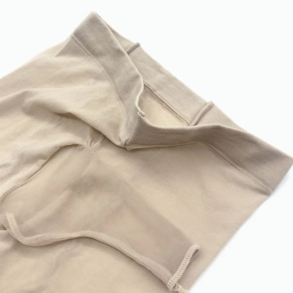 Men's Silk Stockings Panties Elephant Trunk Boxers Plus Sexy Pantyhose Hosiery Penis Hole Shorts Socks Dance Wear Novelty Exotic