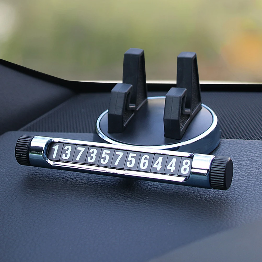 

Multipurpose Car Phone Holder 360 Degree Rotatable Temporary Parking Card Auto Accessories Non Deformable Car