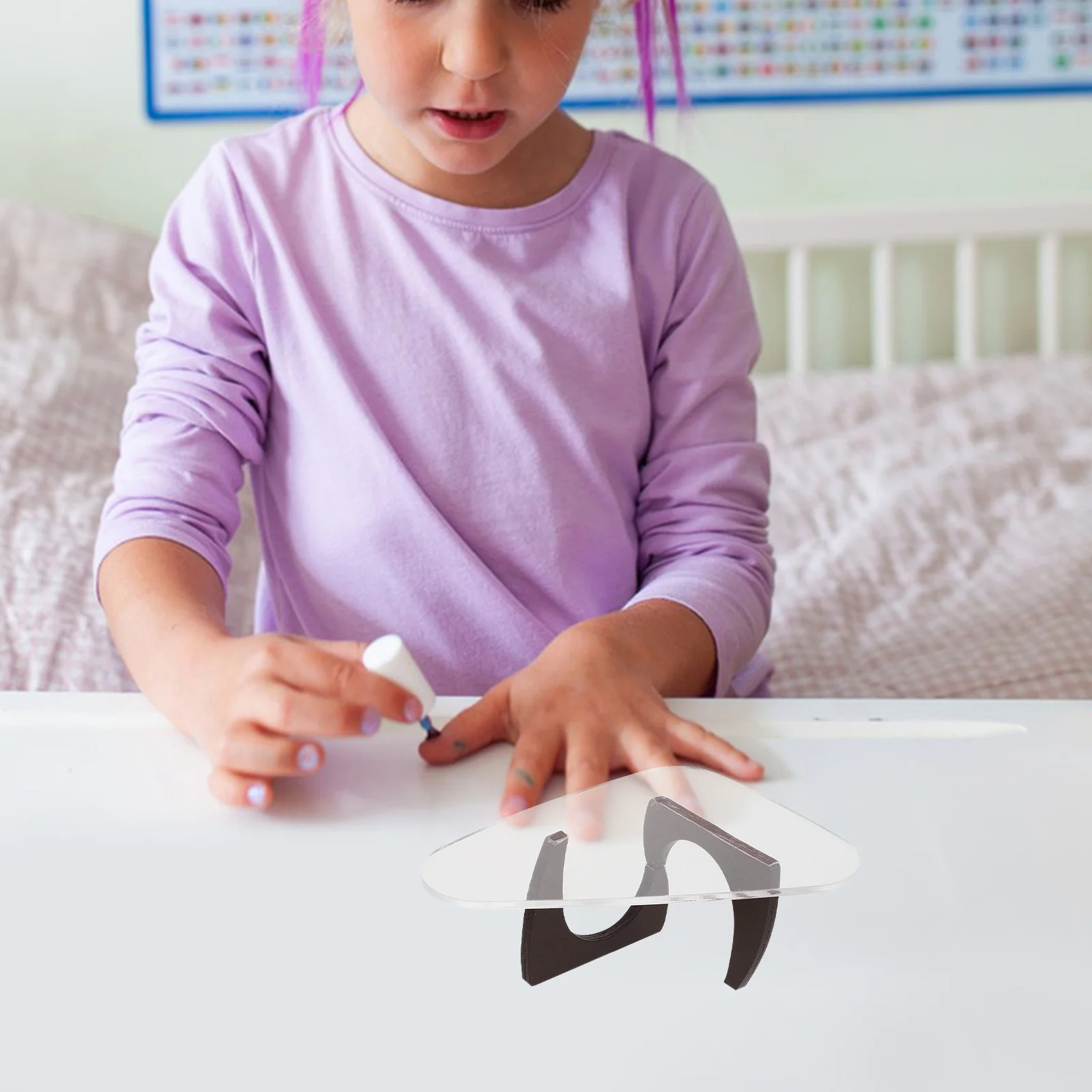 Table d'appoint triangulaire Miniature, 2 pièces, Table à thé réaliste, Mini maison, scène de salon, meubles de décoration, meubles miniatures