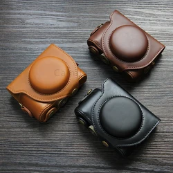 Full Body Precise Fit retro PU Leather Digital Camera case Bag box Cover for SONY DSC-HX90V hx80 hx90 wx500 Skin strap