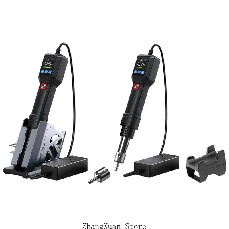 

3XUF Portable Hot Air Blower 550W Hair Dryer with LCD Digital Display Soldering Welding