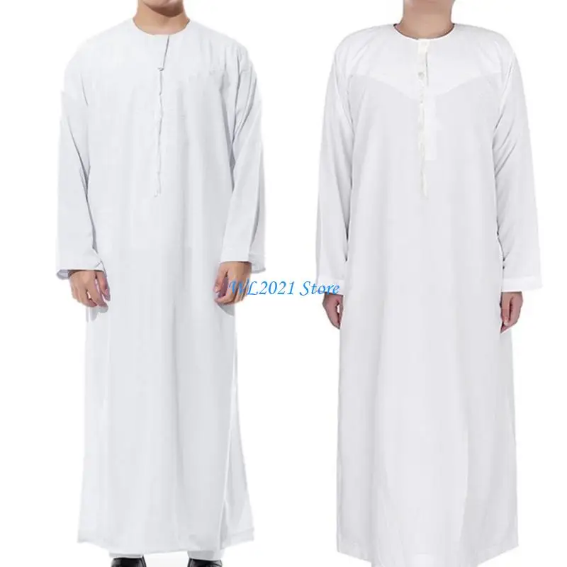 G5GC Musulmani tradizionale Kaftan per uomo Arabo Saudita Medio Oriente Jubba Thobe