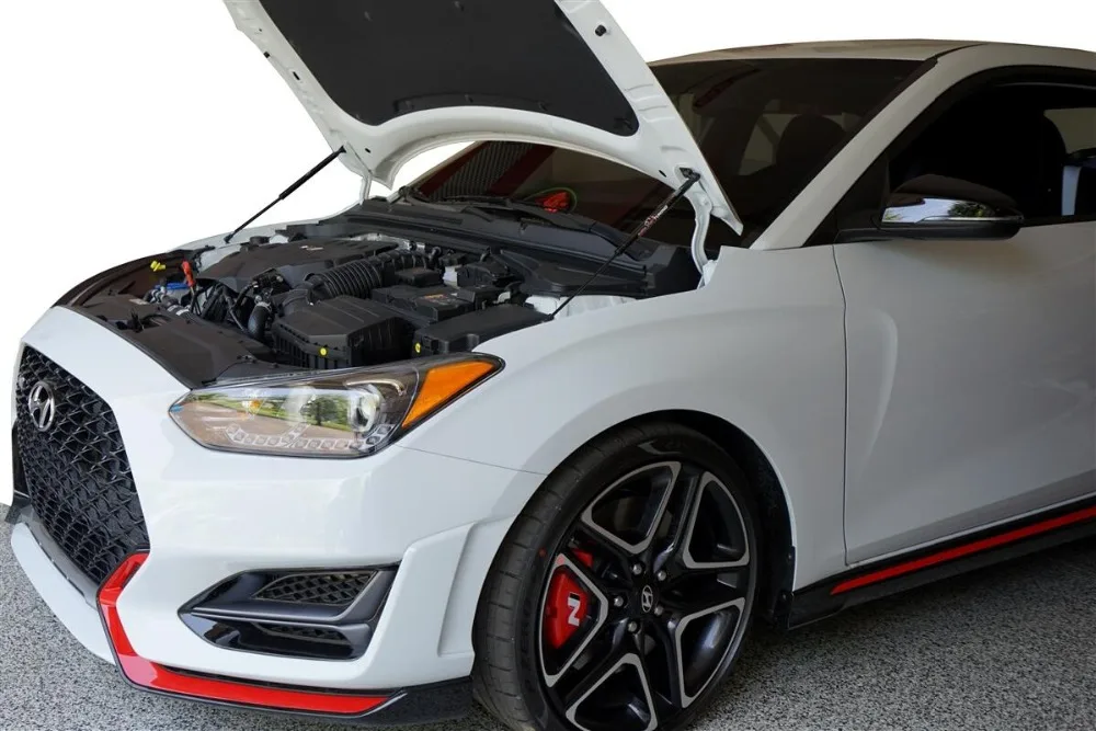 

2PC Hood Damper for Hyundai Veloster Coupe (JS JSN) MK2 2018-2024 Front Bonnet Modify Gas Struts Lift Support Rods Carbon Spring