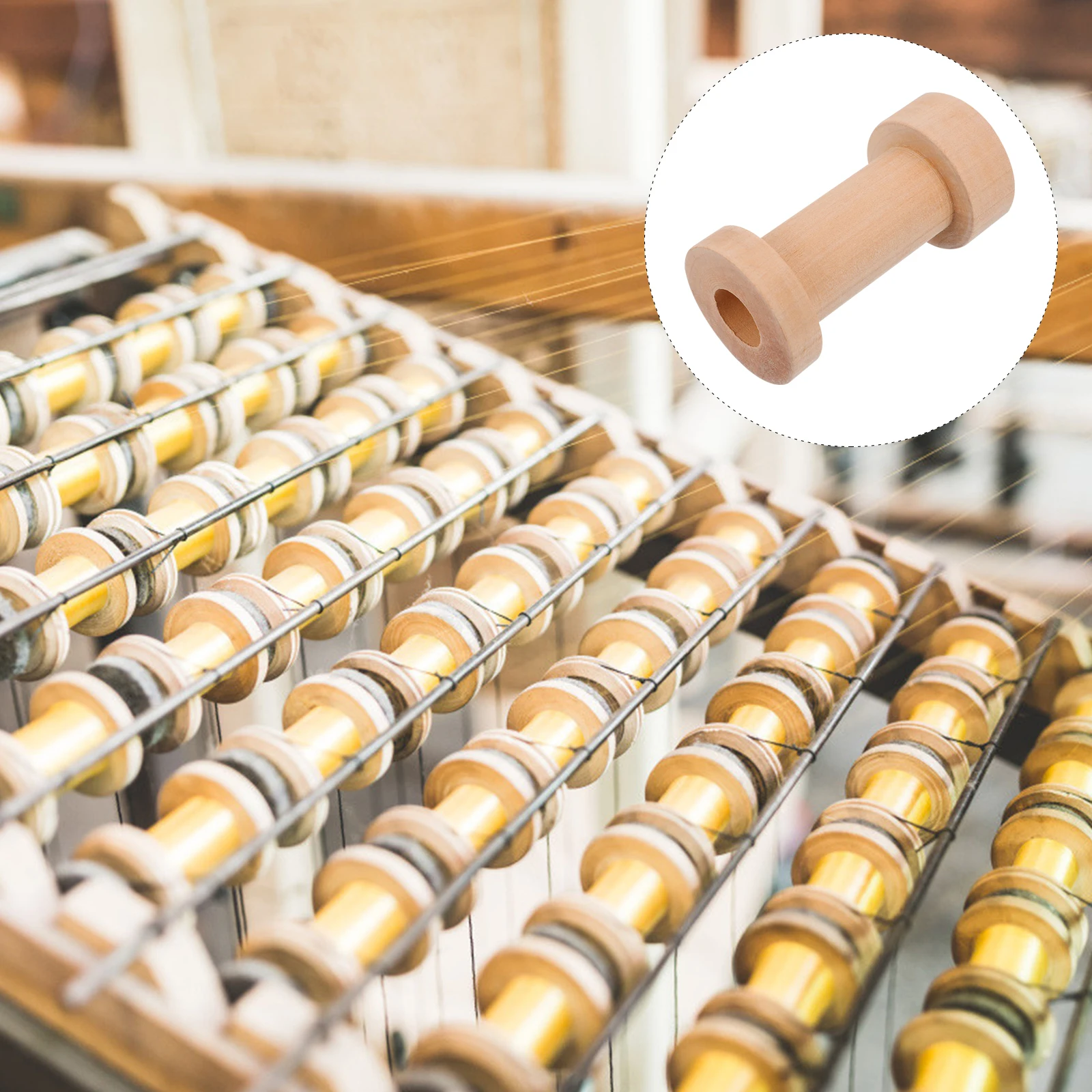 

Wooden Bobbins Winding Spools Smooth Surface DIY Cotton Thread Wire Storage Sewing Tools H made Crafts Projects