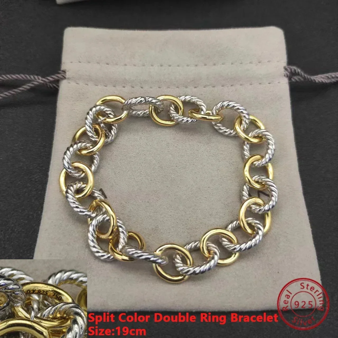 

2025 High Quality Fashion Dy Gold And Silver Bracelet