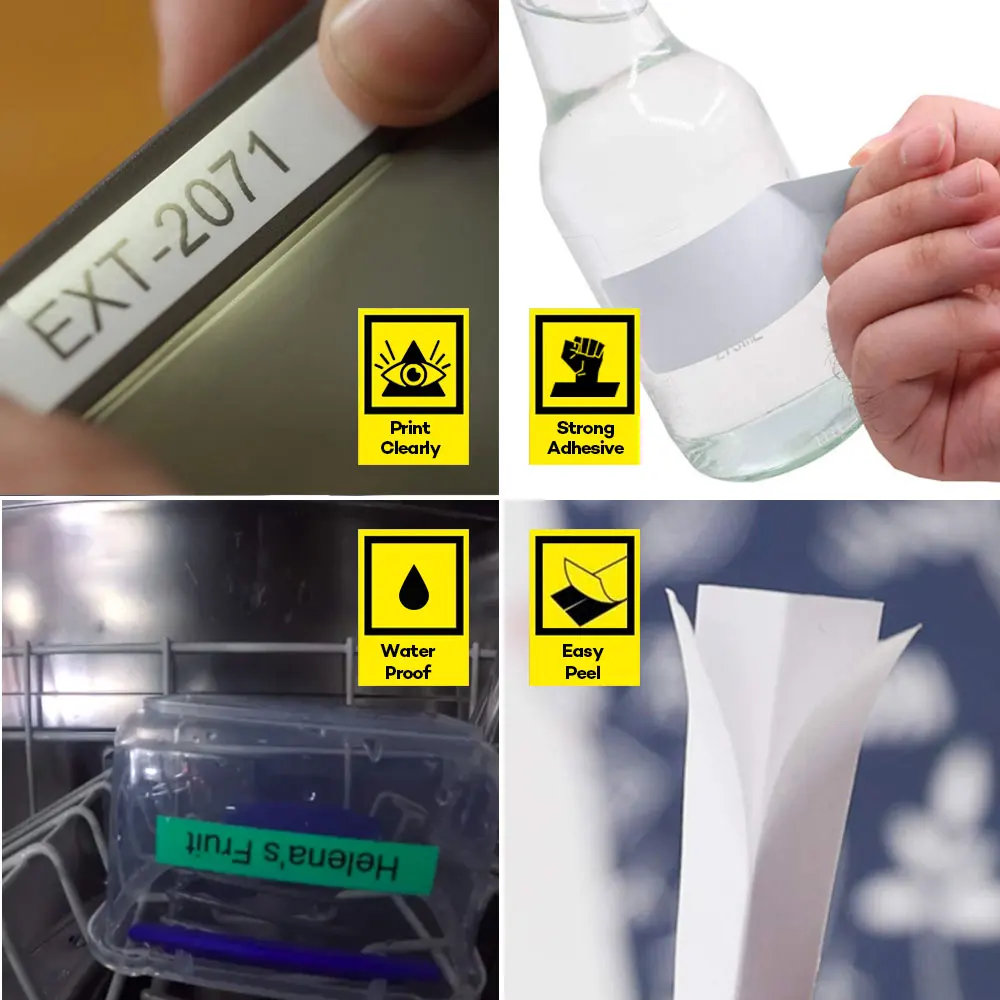 6mm 9mm 12mm Label Sticker Compatible Brother tze-231 for P Touch Label Maker PT H110 PT-D210 E550 D600 Labeling Machine