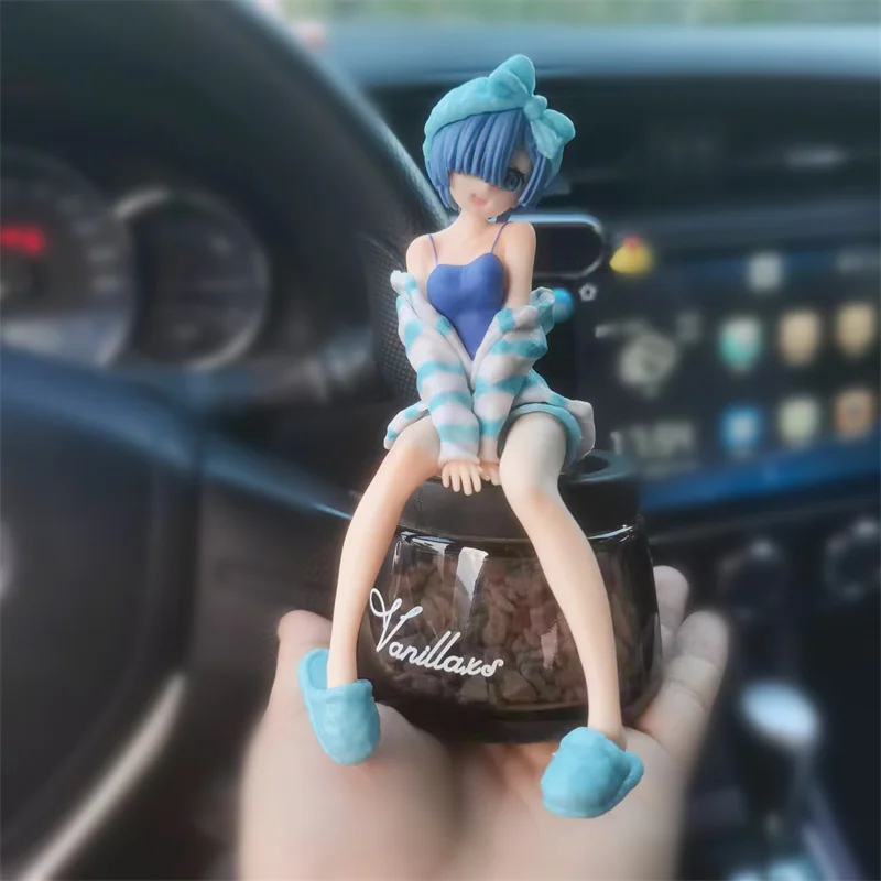 14cm Anime Re: Life In A Different World From Zero Rem Sit On Chairs Action Figures Collection PVC Model Kids Toy Birthday Gift view 2