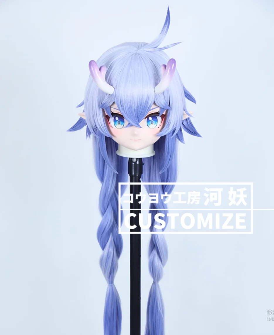 C-10111 Customize Full Head Resin Cartoon Cosplay Japanese Character Anime Role Play Crossdress Kigurumi Mask With Back Shell