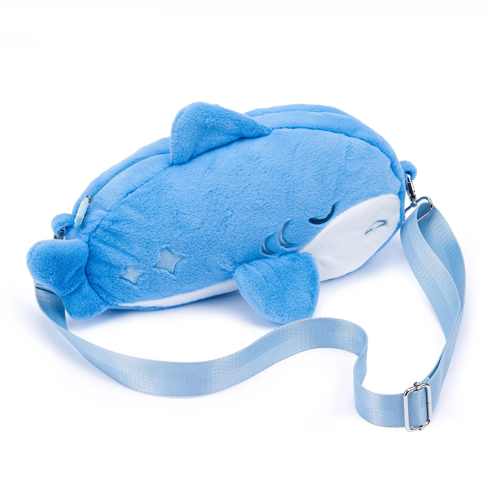 GeekShare Shark Party Cute Plush Carrying Bag Compatible with Nintendo Switch/OLED Portable Crossbody Travel Bag