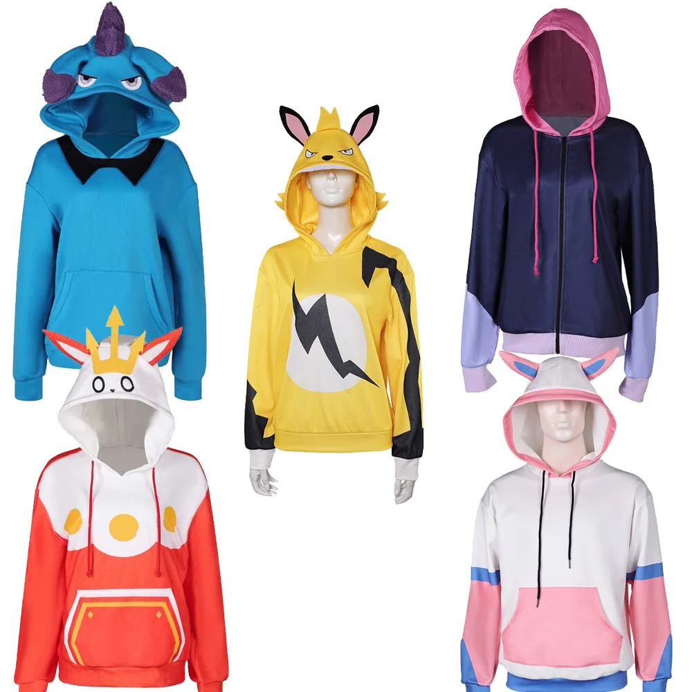 Melpaca Cosplay Costume Pal Cos World Fantasy Depresso Hoodie Adult Hooded Sweatshirts Outfits Halloween Carnival Party Suit