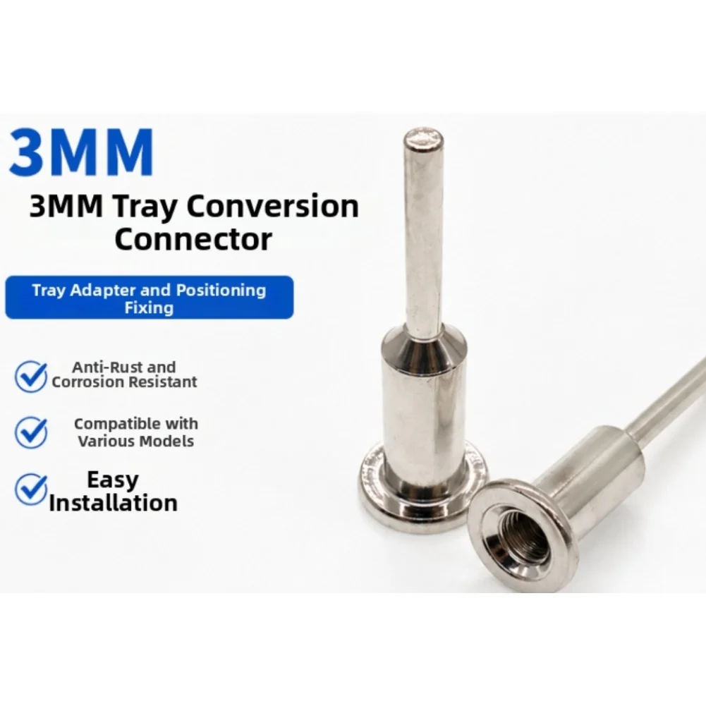 3mm Shank Drill Adapter Rod with Thread for Electric Power Drills and Grinding Discs Extension Tool Iron Material Silver