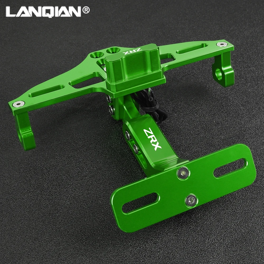 For Kawasaki ZRX400 ZRX1100 ZRX1200  ZRX 400 1100 1200 Adjustable Frame Holder Bracket Motorcycle Angle License Number Plate