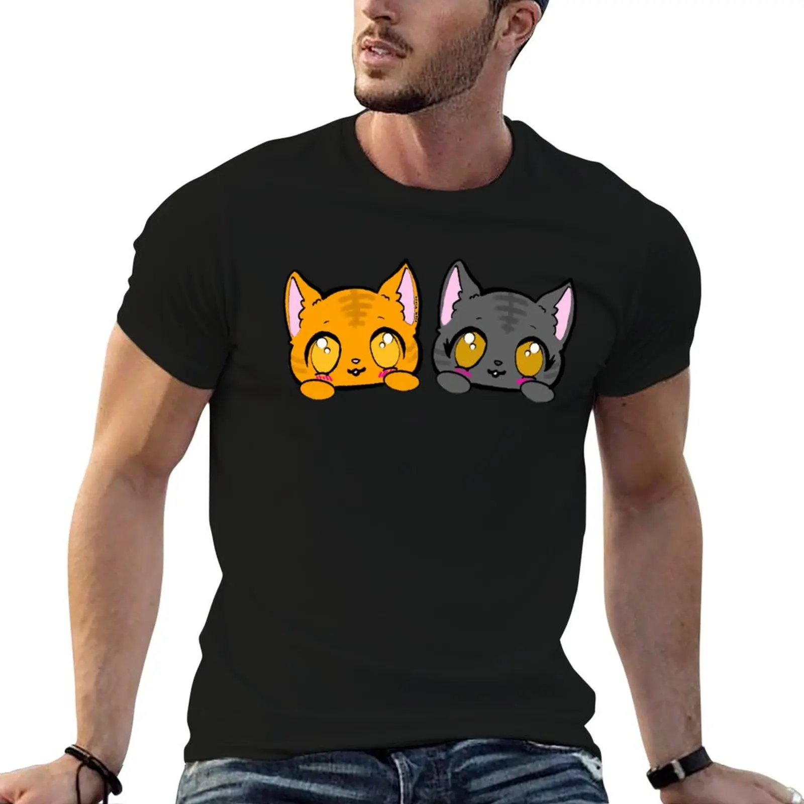 shirts Kitties for Kawaii man cotton t men man t shirts T-Shirt