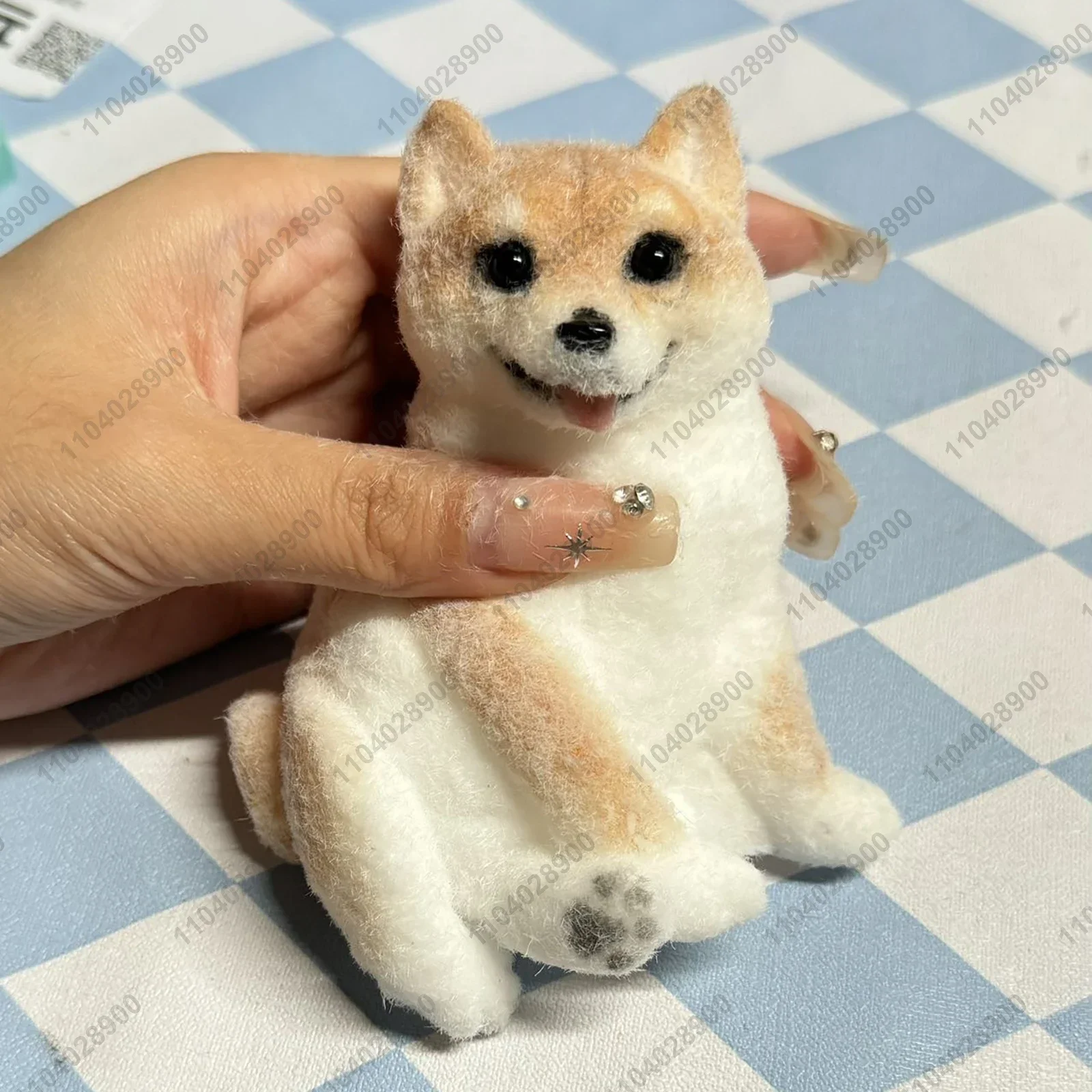 Shiba Inu Dog Taba Squishy Silicone Hand-Painted Fuzzy Puppy Doggy Squeeze Toy Mochi Toy Stress Release Hand Relax Gift Toy