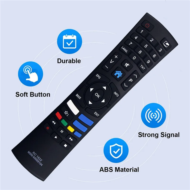 

2X RC1822 Replace Remote Control For Medion Bush TV Remote Control-[Y03A]