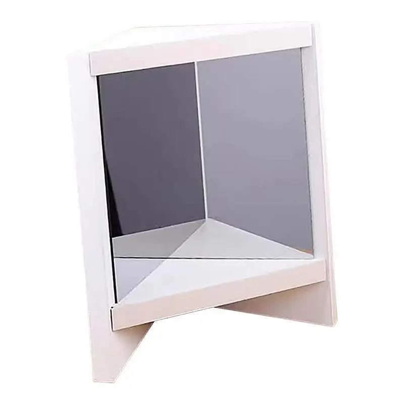 

True Mirror For True Image Wooden Square Non Reversing White Mirror Portable True Mirror For Dormitory Home Apartment No Mirror