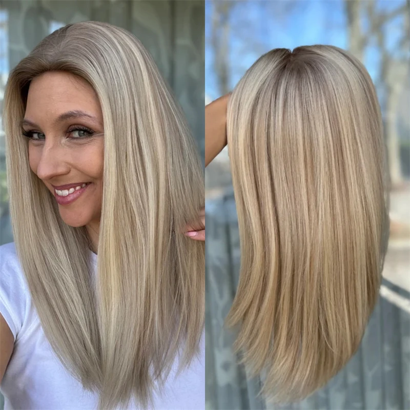 

Выделите Ombre Blonde Wear and Go Бесклеевой парик Предварительно выщипанные натуральные волосы Короткие прямые парики боб для женщин Готовый для ношения парик