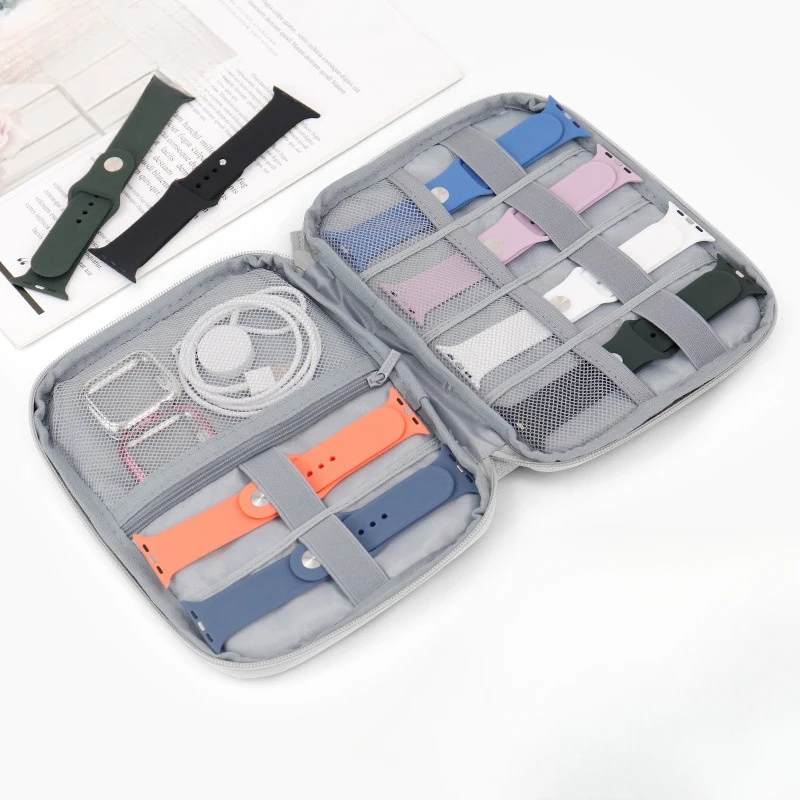 Digital Storage Bag USB Data Cable Organizer Portable Multifunction Watch Band Organizer Storage Boxes Travel Strap Case Bag